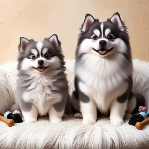 Teacup pomsky grooming