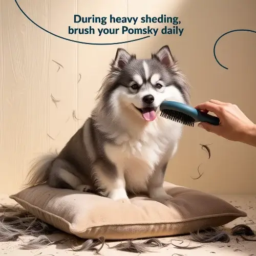 Management of Heavy shedding periods in  Pomsky