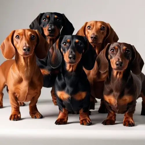 Purebred Dachshund dogs