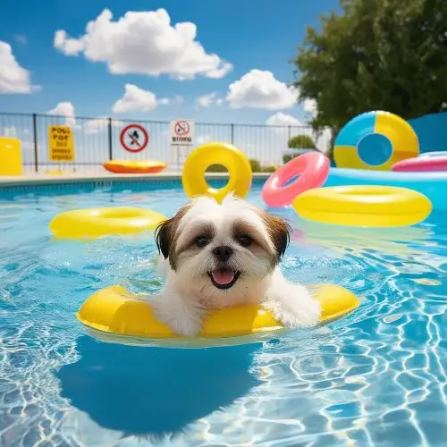 Shih Tzu Pool swimming precautions