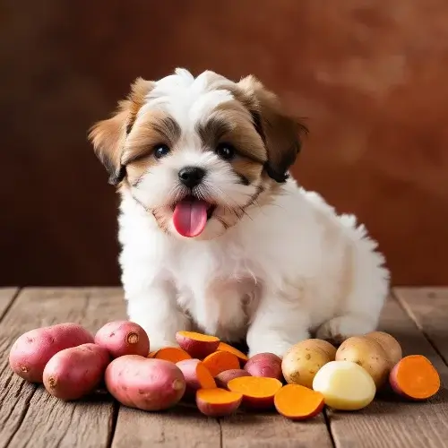 Shih Tzu puppy potatoes 