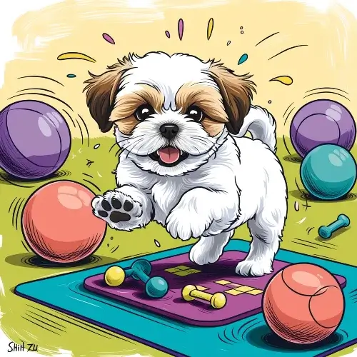 Shih Tzu puppy exercise 