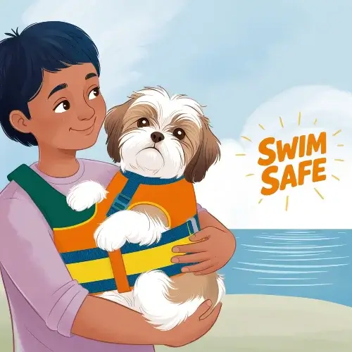 Shih Tzu safe swim tips