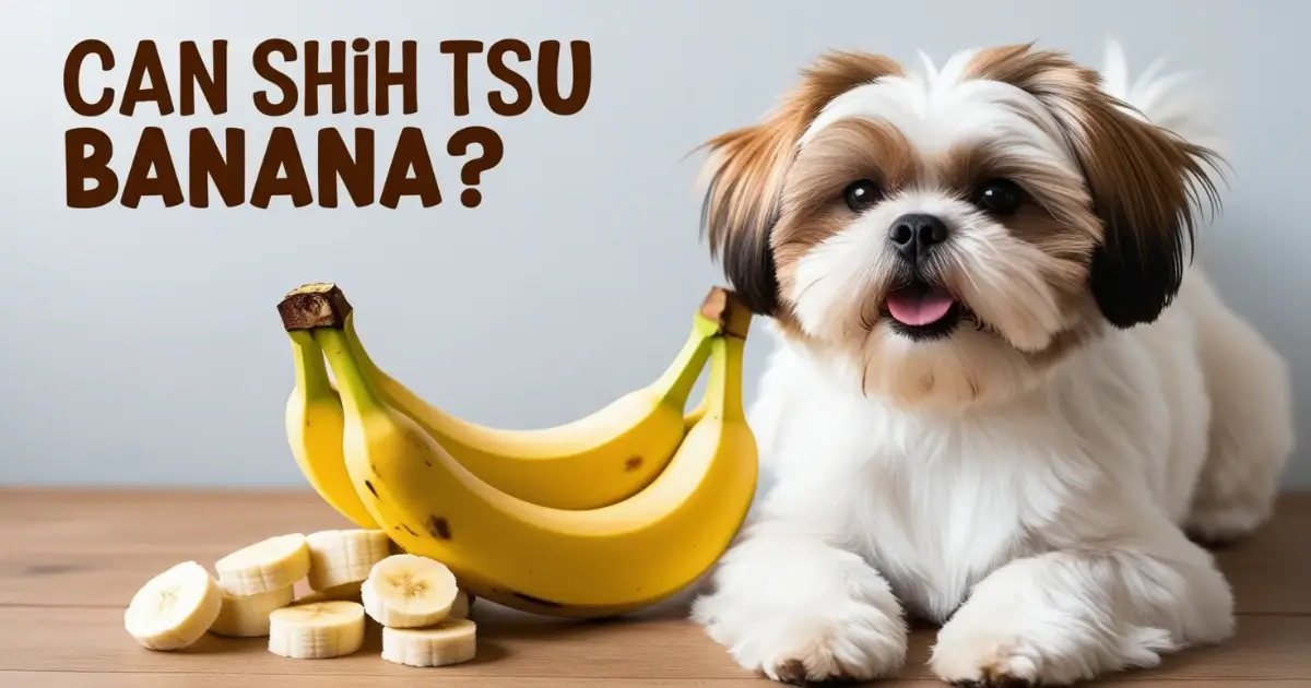 Shih tzu eat banana