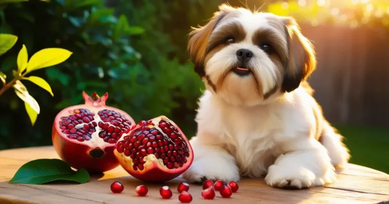 Shih Tzu eat pomegranate