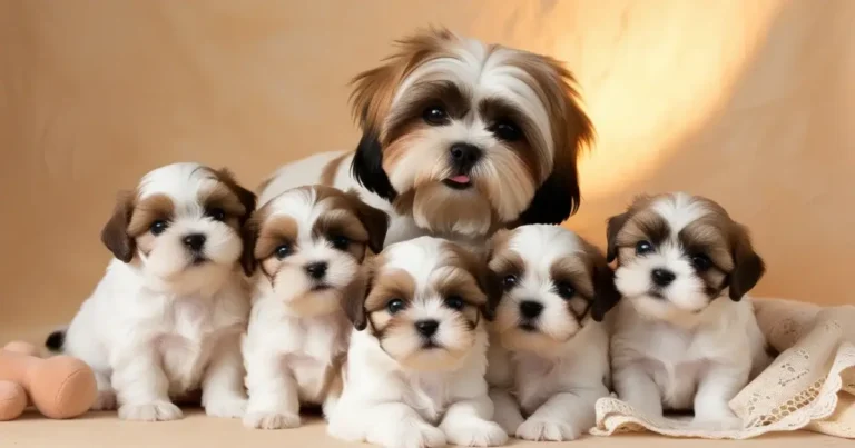 Shih Tzu puppies open their eyes