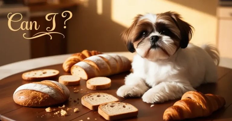 Shih Tzu eat bread